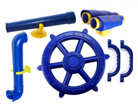 set 5in1 pirate steering wheel lux+periscope+telescope+binoculars+handgrips blue3